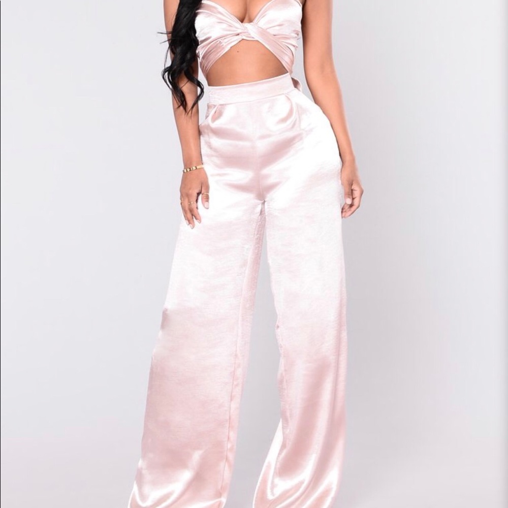 Fashion Nova Satin Two Piece